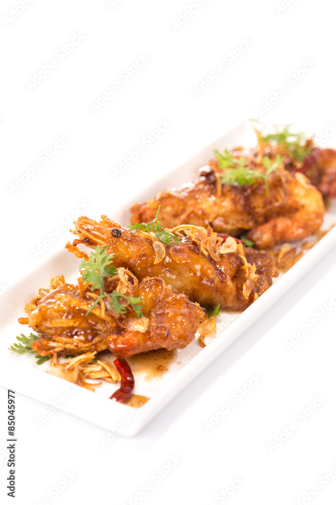 Fried  shrimp with Tamarind Sauce