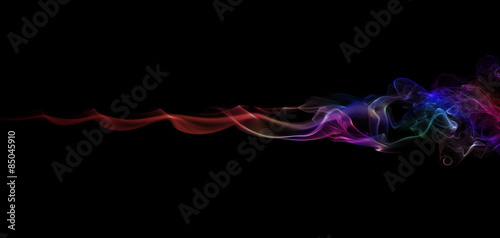 Color Smoke On Black