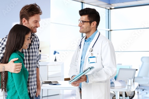 Young couple at doctor's room