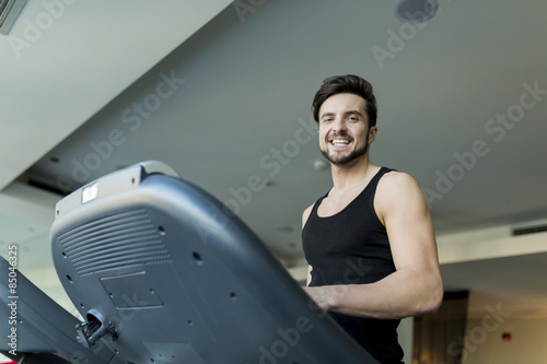 Young man in the gym