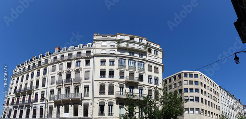 Panoramic view of buildings in Lyon