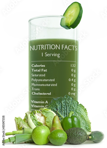 Green juice with nutrition ...