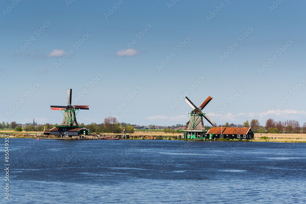 Windmills in Zaanse Schans - Netherlands Windmills in Zaanse Schans - Netherlands