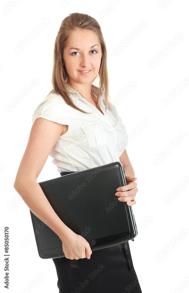 Young Businesswoman With Laptop