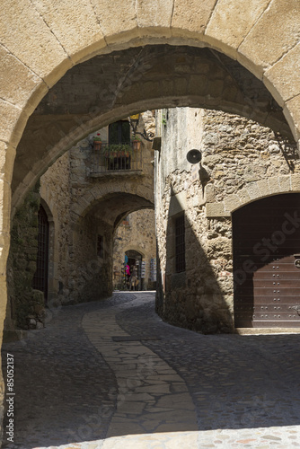 Picturesque medieval village of Pals, Costa Brava.