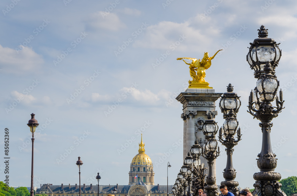 Pont Alexandre 3 vue des quais de Seine Pont Alexandre 3 vue des quais de Seine