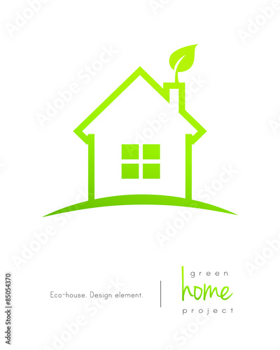 Eco-friendly house with leaf concept