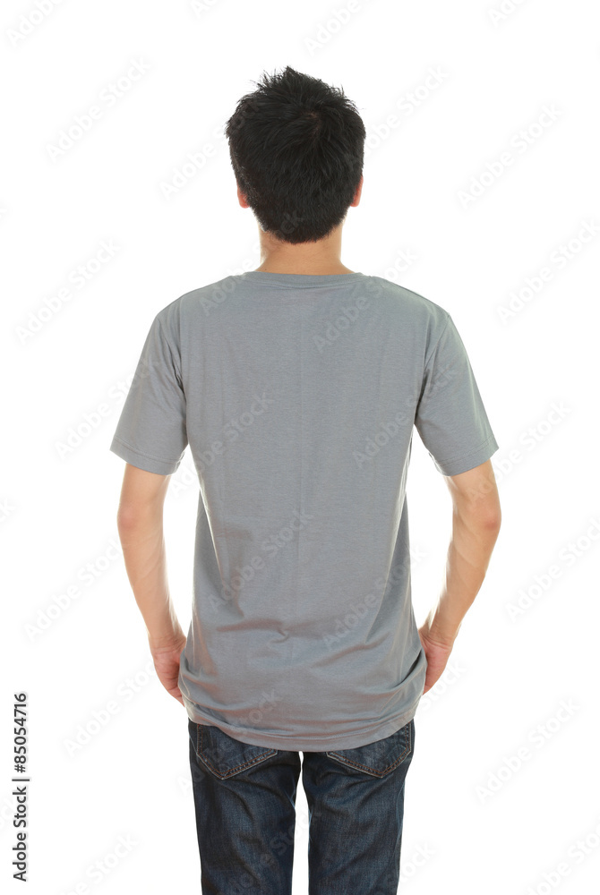 man with blank t-shirt man with blank t-shirt