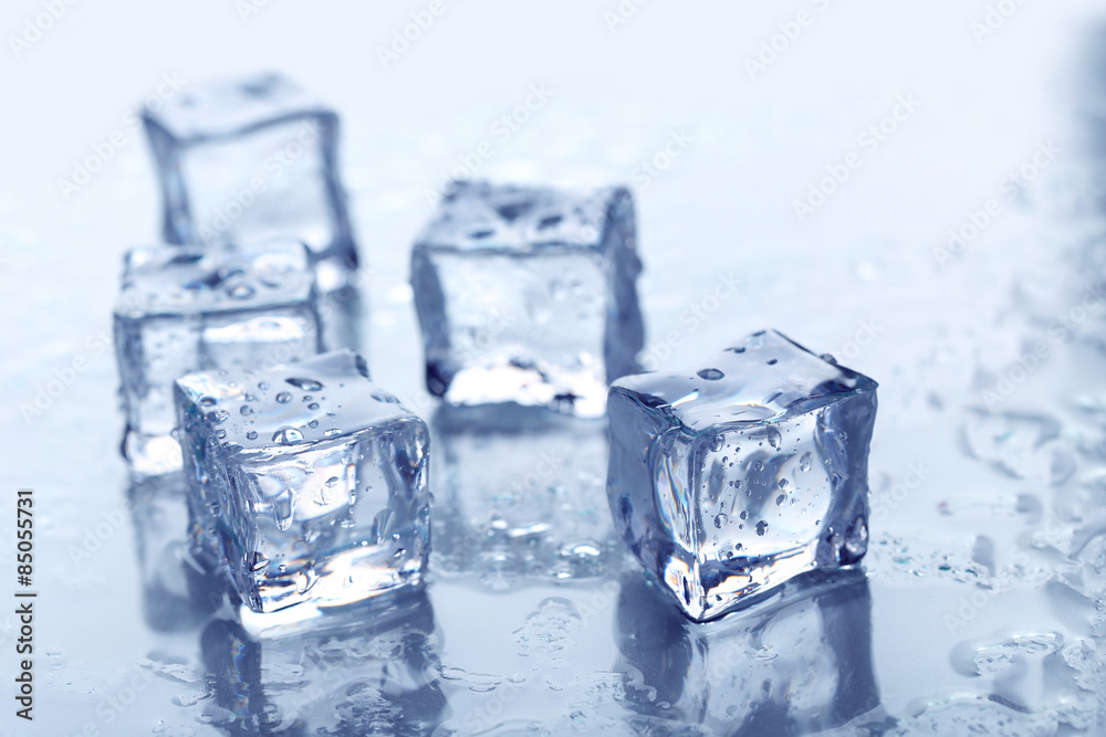 Ice cubes on white background Ice cubes on white background