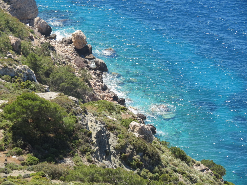 Grèce - ile de Rhodes - Kritinia - La côte sauvage Grèce - ile de Rhodes - Kritinia - La côte sauvage