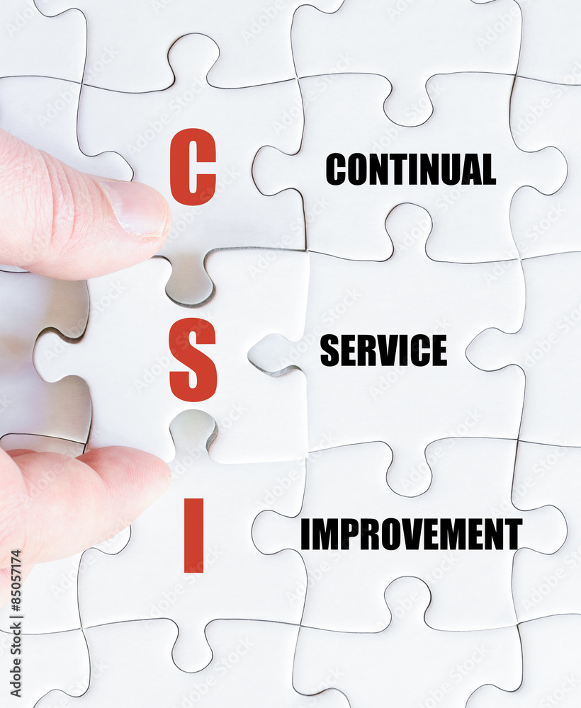 Last puzzle piece with Business Acronym CSI Last puzzle piece with Business Acronym CSI