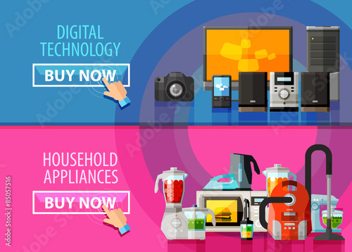 household appliances vector logo design template. electrical or