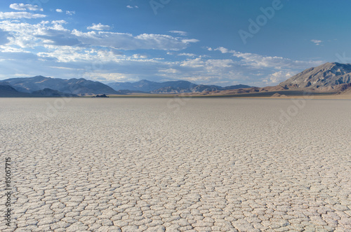 The Racetrack Playa Dry Lake in Death valley National Park in Ca