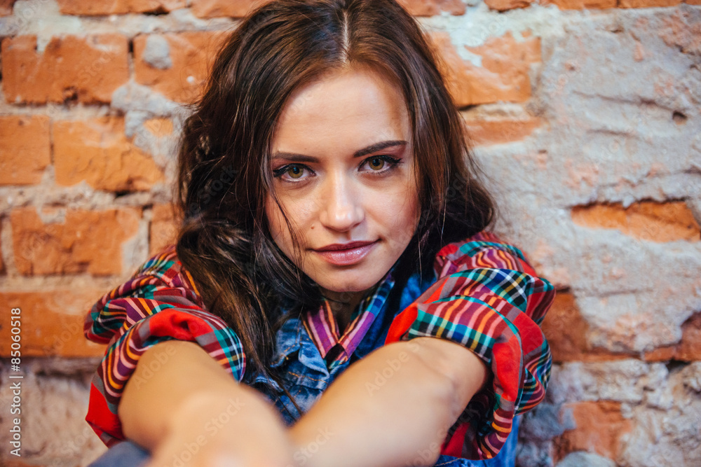 portrait of brunette.Art processing and retouching photos specia portrait of brunette.Art processing and retouching photos specia