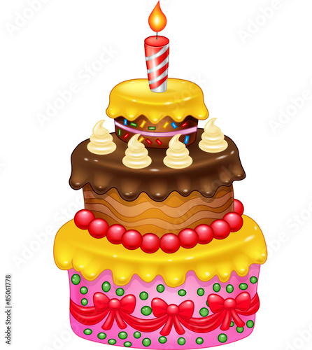 Cartoon Birthday cake 