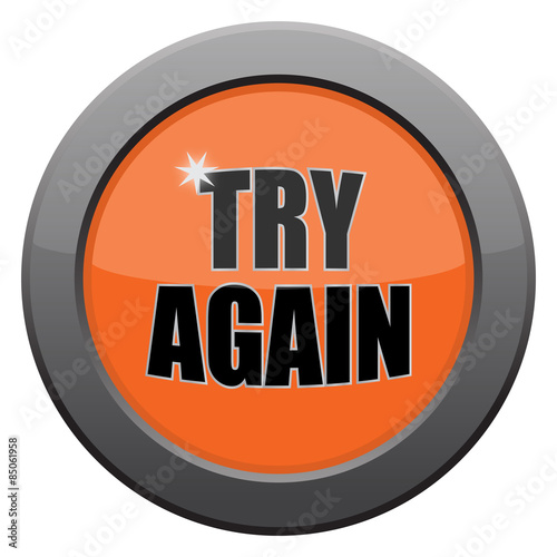 Try Again Dark Metal Icon