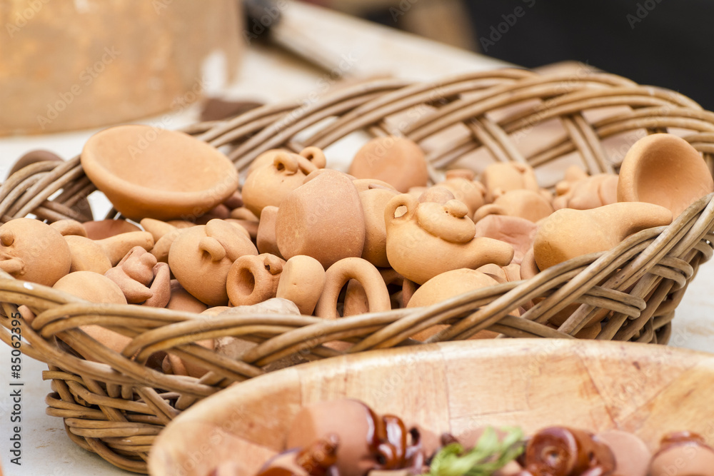 Fototapeta premium Handmade, medieval crafts fair, tradition and culture in Spain