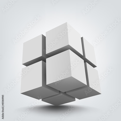 Composition of 3d cubes.