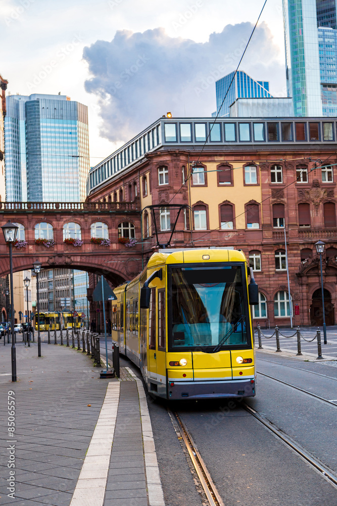 Electric tram in Frankfurt
