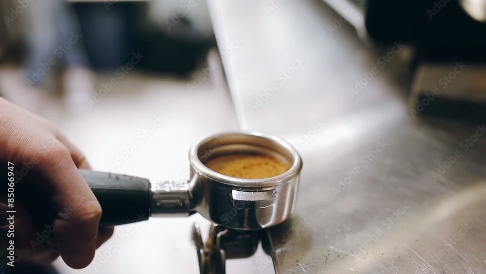 professional coffee in a modern cafe coffee