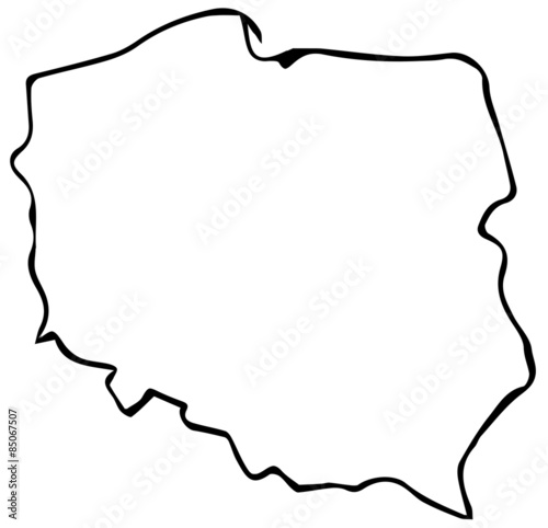 Mapa Polski Kontury 