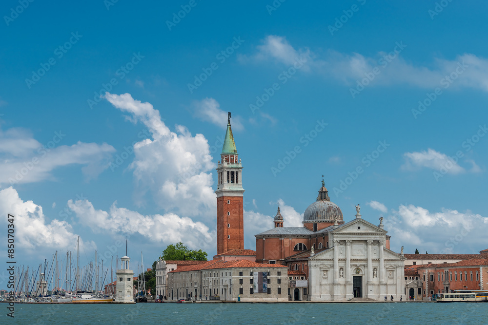 Fototapeta premium Beautiful Church of San Giorgio Maggiore and its Bell Tower, Ven