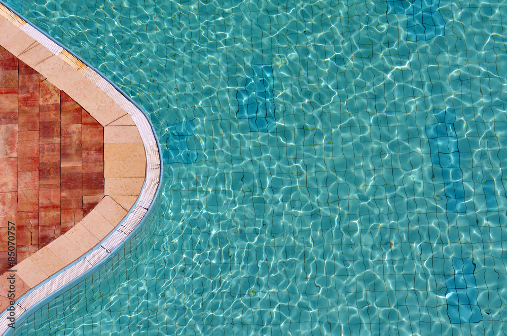 Abstract aerial view of a swimming pool