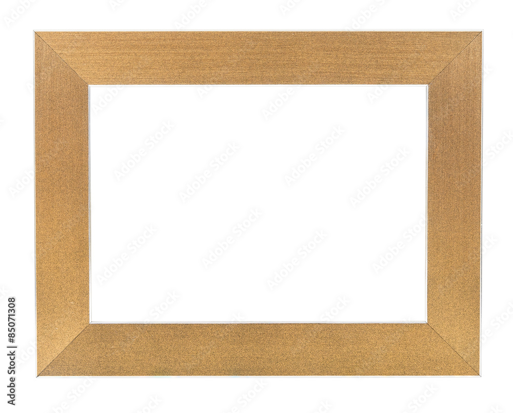 Fototapeta premium Golden empty picture frame