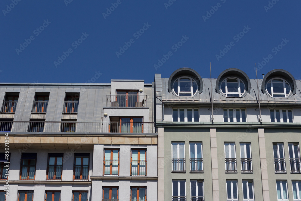 Fototapeta premium Wohnhaus Fassade, Berlin Mitte / Hackescher Markt