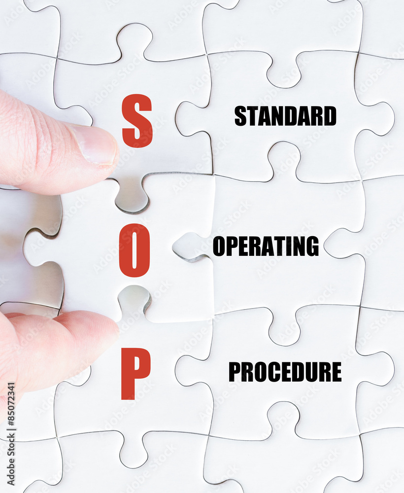 Last puzzle piece with Business Acronym SOP