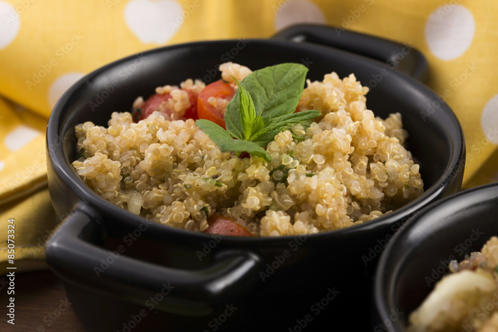 Tabbouleh Quinoa with tomatoes, onion, mint, parsley and lemon Tabbouleh Quinoa with tomatoes, onion, mint, parsley and lemon