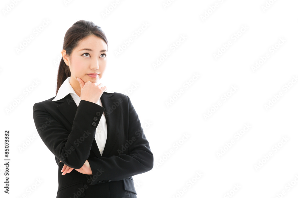 asian businesswoman on white background asian businesswoman on white background