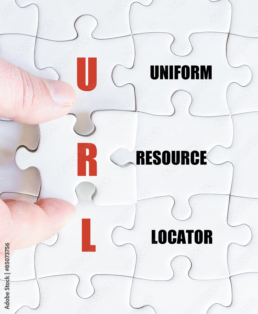 Last puzzle piece with Business Acronym URL