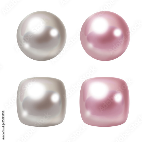 Icon of pearl. Illustration./Buttons. The center is copy space.