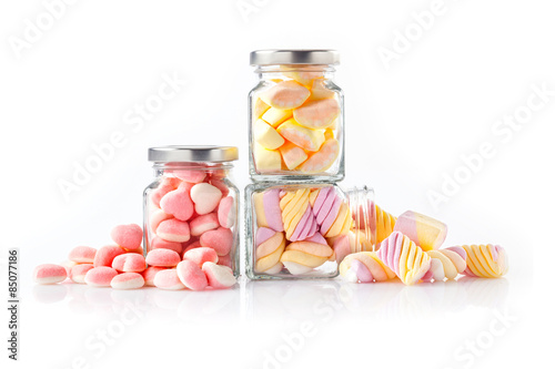 Colorful candies isolated on white