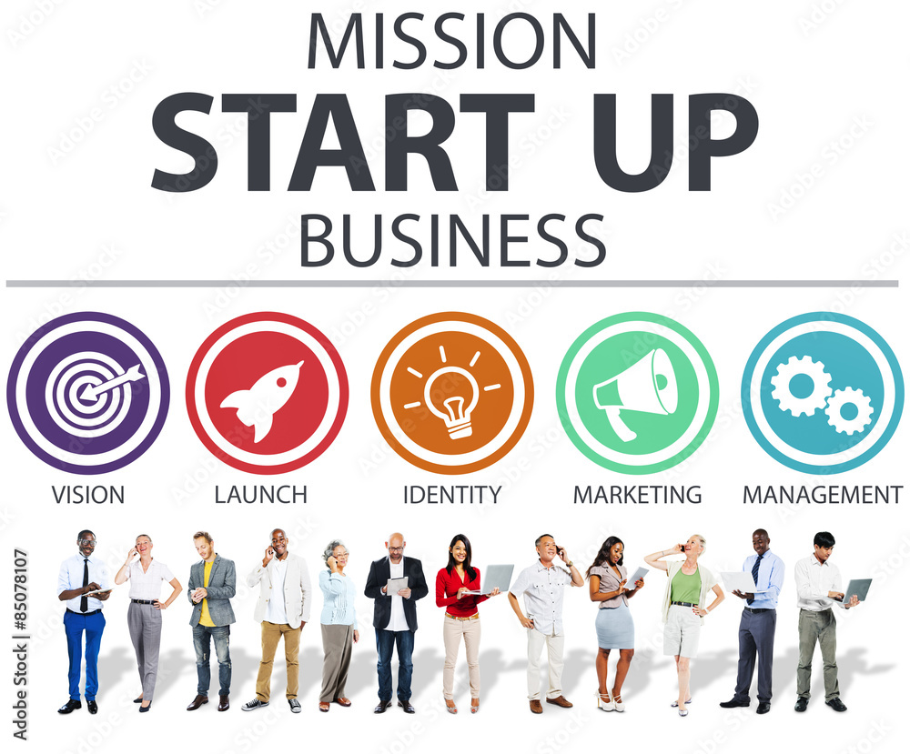 Mission Start Up Business Launch Team Success Concept Mission Start Up Business Launch Team Success Concept