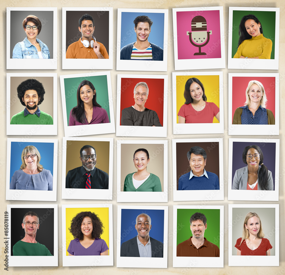 People Diversity Faces Human Face Portrait Community Concept People Diversity Faces Human Face Portrait Community Concept