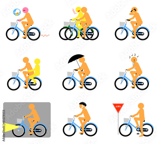 自転車マナー（オレンジ）
