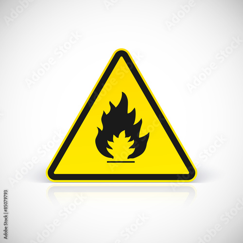 Fire symbol vector sign. 