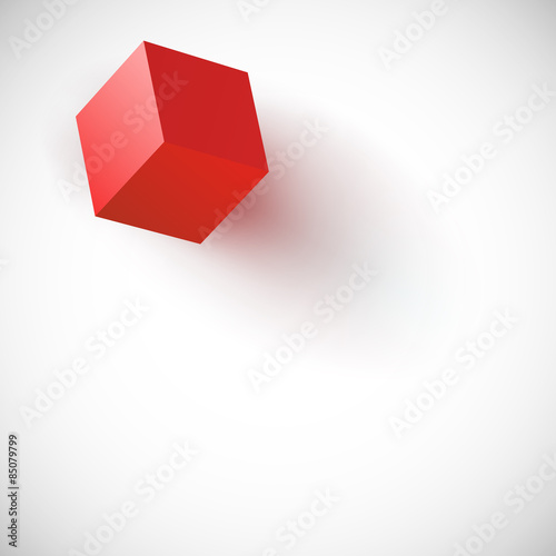 Red cube background 