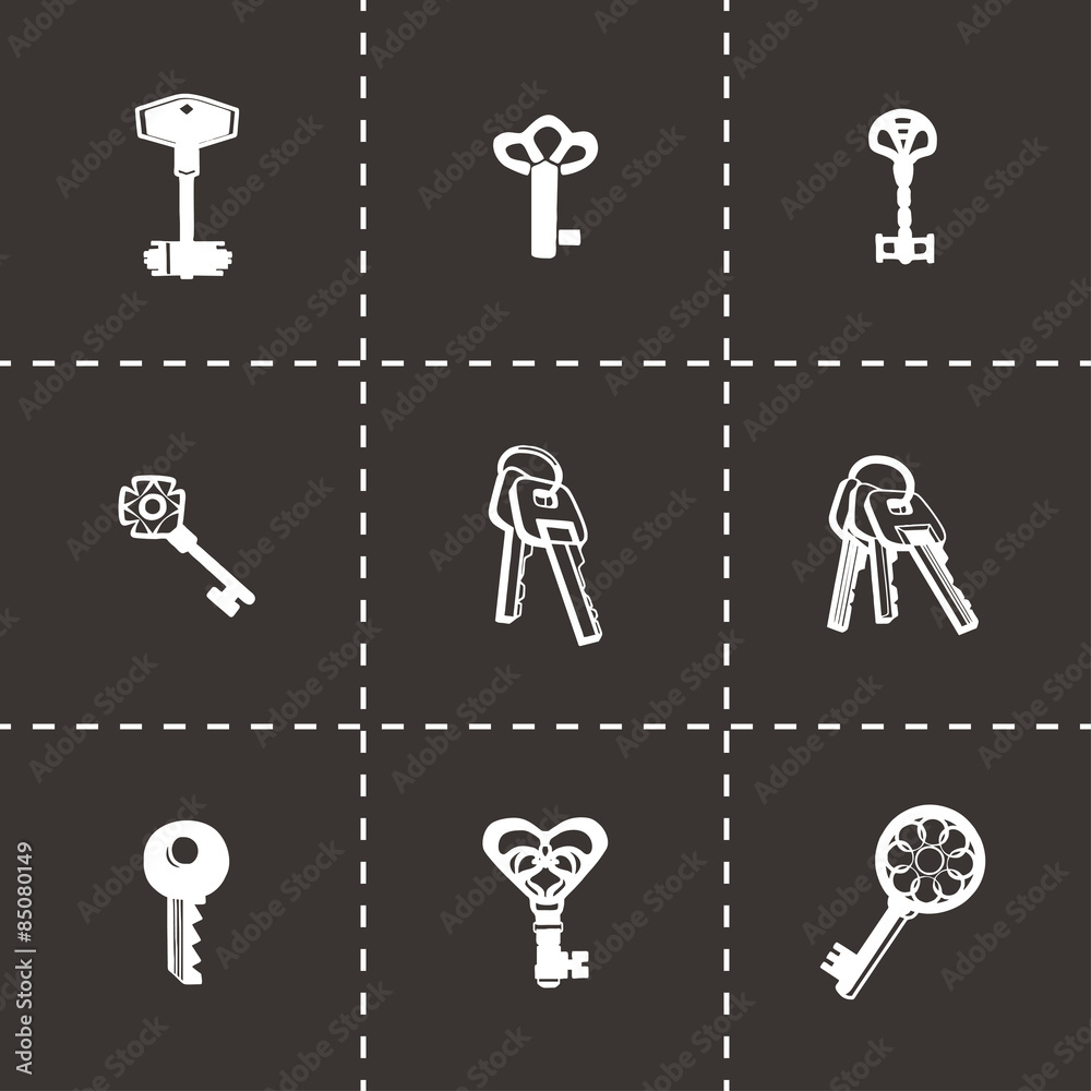 Vector Key icon set Vector Key icon set