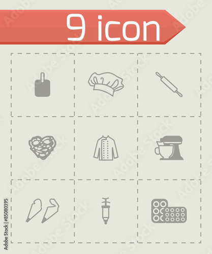 Vector Bakery icon set