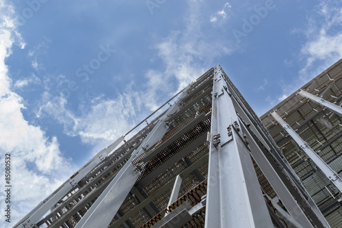 Grey Metal Structure and Blue Sky