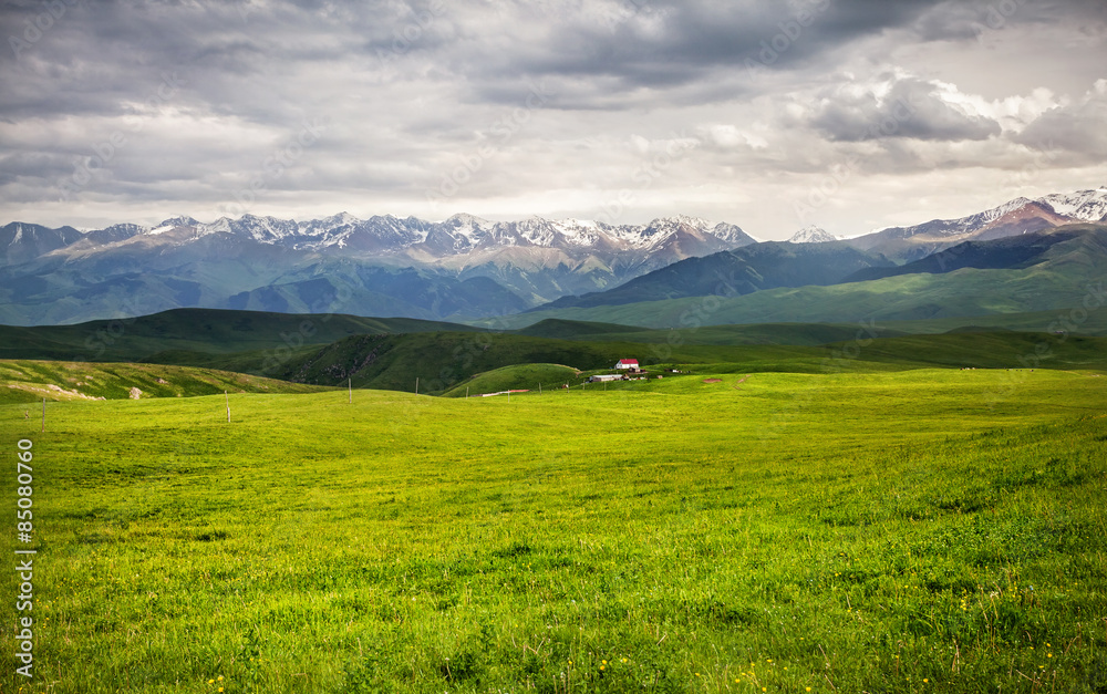 Summer mountain scenery in Kazakhstan