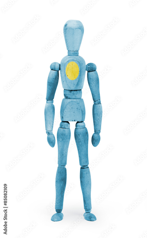 Wood figure mannequin with flag bodypaint - Palau Wood figure mannequin with flag bodypaint - Palau