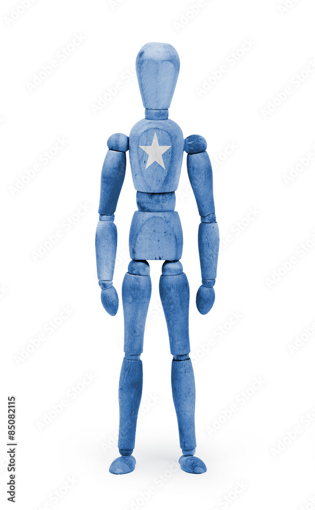 Wood figure mannequin with flag bodypaint - Somalia Wood figure mannequin with flag bodypaint - Somalia