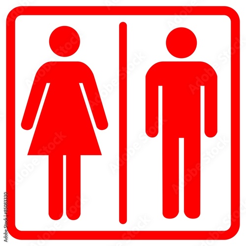 Toilet Sign Red