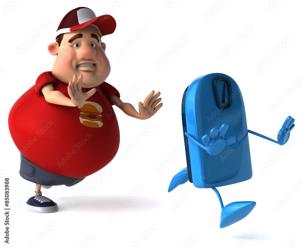 Naklejka premium Overweight guy