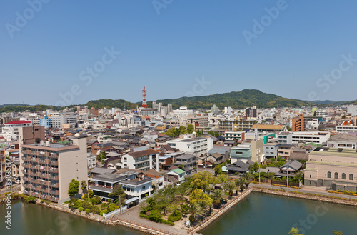 View of Imabari town, Shikoku Island, Japan © joymsk