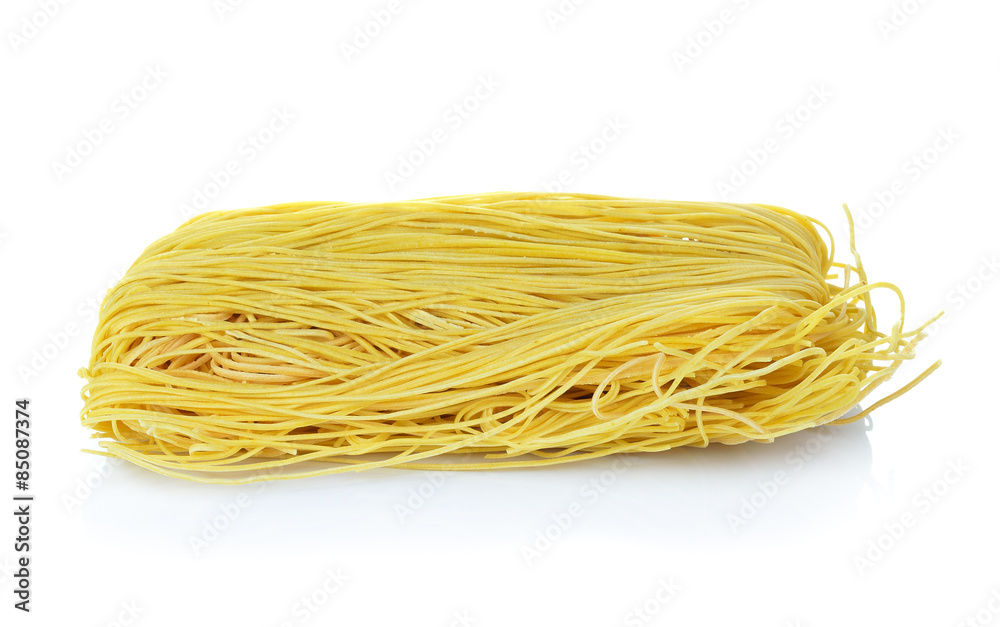 Dry noodles (Chinese cuisine) on white background Dry noodles (Chinese cuisine) on white background